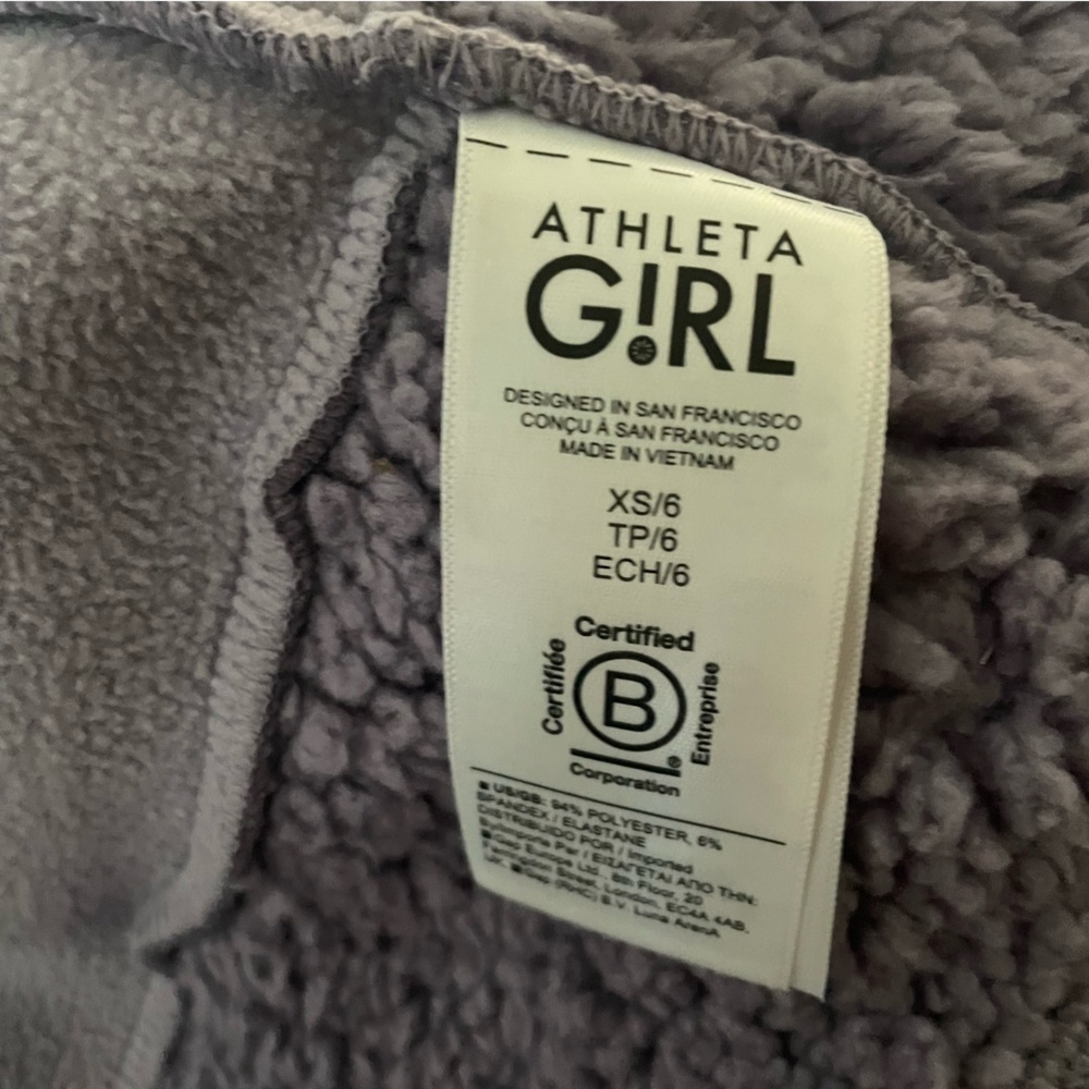 Athleta Girl Cloud Fleece Full Zip Hoodie size14 - Picture 9 of 16